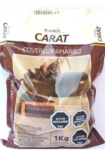 Chocolate Sucedáneo Amargo Puratos Para Moldeo 1 Kg.