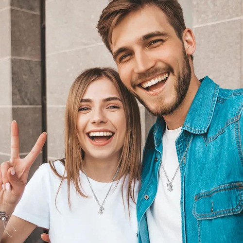 Colar De Casais Colar De Coração Combinando Para Casais