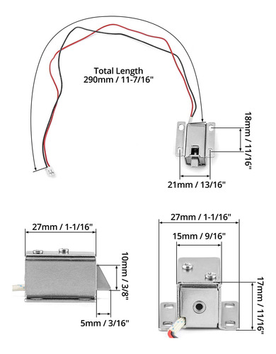 Bloqueo De Solenoides Electromagnético Qwork, 4 Pcs Mini Caj
