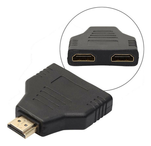 Convertidor Splitter Hdmi Macho A 2 Hdmi Hembra Divisor Dobl