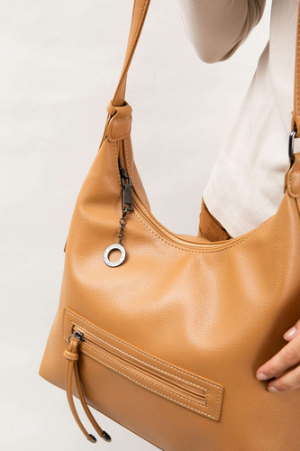 Cartera La Chapelle En Flotter Con Asa Fija Negro Lisa Níquel Negro