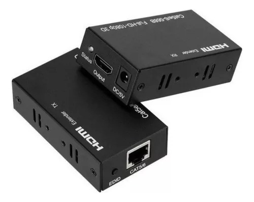 Extensor Hdmi A Utp Rj45 Cat5e Cat6 Hasta 60 Mts 1080p Hd 