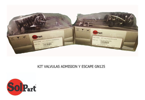 Kit Valvulas Admision Y Escape Gn125