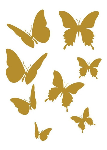 Pack 8 Calcomanías De Mariposas Decorativas Para Pared