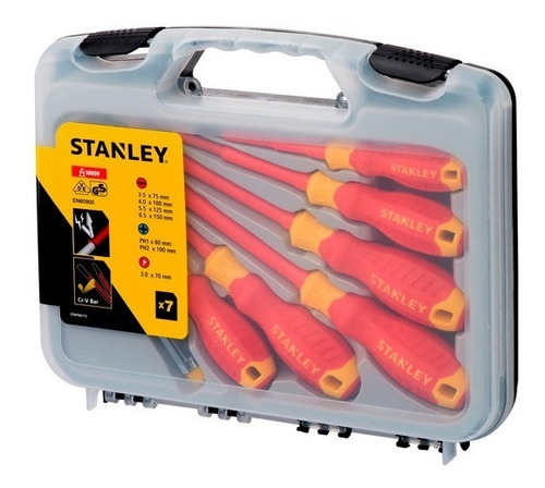 Juego De Destornilladores Aislados 1000v Stanley + Regalo