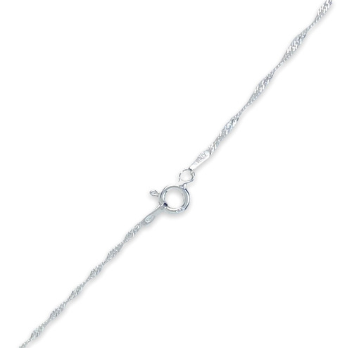 Cadena Collar De Plata 925 Finita Eslabón Modelo Singapur