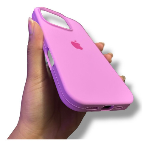 Funda Case De Silicón Para Iphone 16/ 16 Pro/ 16 Pro Max Morado/fucsia Iphone 16e