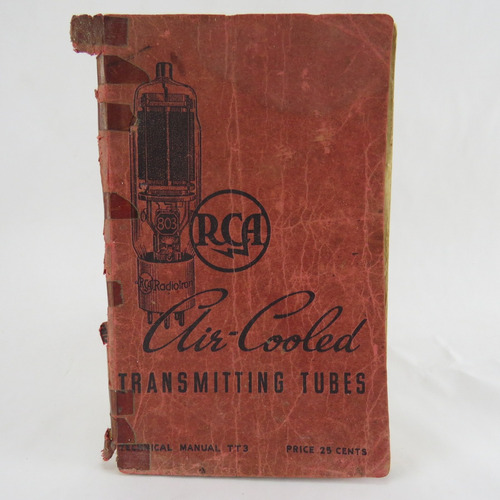 L2521 Rca Air-cooled Transmitting Tubes Technical Manual Tt3 (Usado)