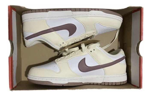 Nike Dunk Low Blanco Con Amarillo Y Café Talla 26.5