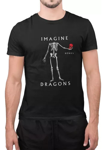 Remera Wear Print Tematica Imagine Dragons, Bones Infantil