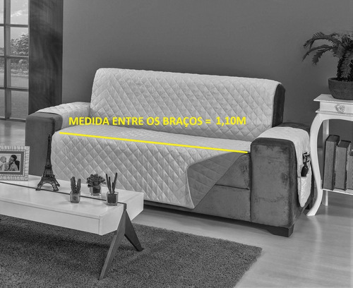 Capa Para Sofa 2 Lugares Impermeavel Pet Cao Gato Dupla Face