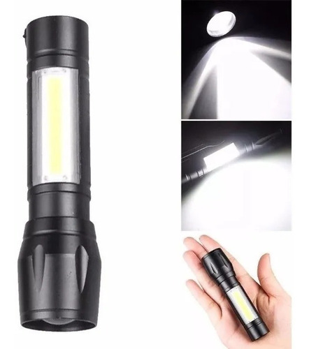 Super Mini Linterna Led Recargable Luz Zoom Largo Alcance 