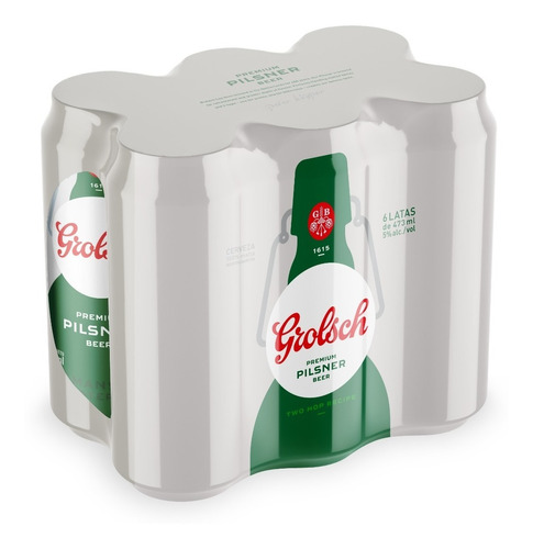 Cerveza Grolsch Lata 473cc X 6