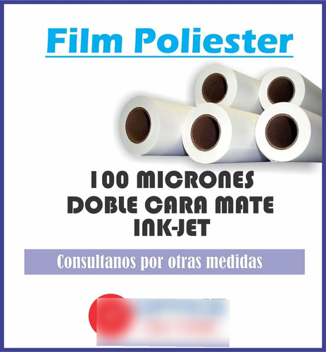 Film Poliester Para Plotter On Time 35cm X10mt. Pack X 2