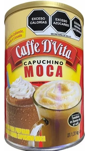 Cafe D'vita Polvo Para Cafe Capuchino Moca D Vita Bote 1.3kg