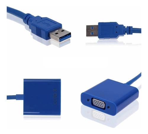 Cable Convertidor Adaptador Usb 3.0 A Vga Windows 1080p