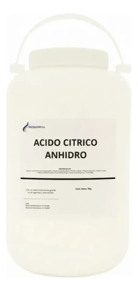 Acido Citrico Anhidro Maxima Pureza Calidad Premium 5 Kg