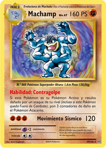 Cartas Pokemon Machamp 59/108 Español Reverse Evolutions