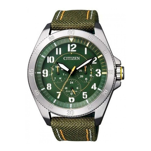 Relógio Citizen Masculino Eco Drive Tz30875g Couro Verde Ori