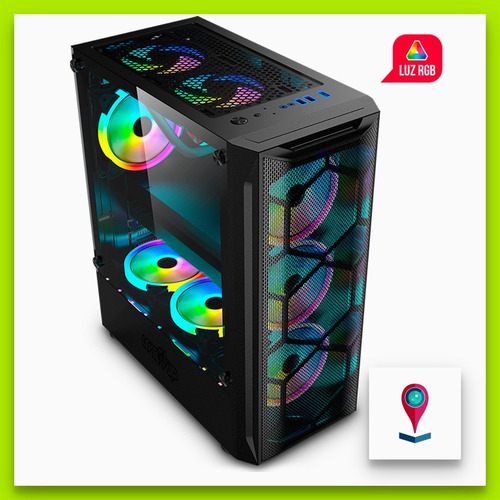 Level Up Andromeda Gabinete Gamer Atx Para Pc Luz Rgb