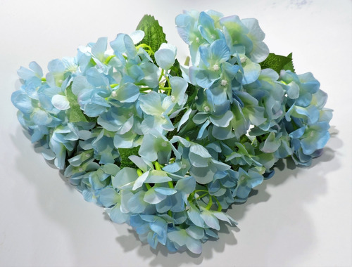 Hortênsia Azul Artificial 7 Flores Hortênsias 45 Cm | Parcelamento sem juros