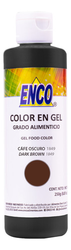 Color Gel Café Obscuro Reposteria 250 Grs. Enco 1849-250