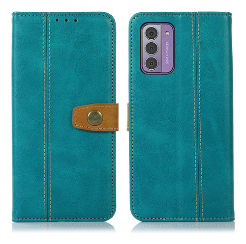 Funda De Teléfono De Piel Con Textura De Becerro Verde Claro