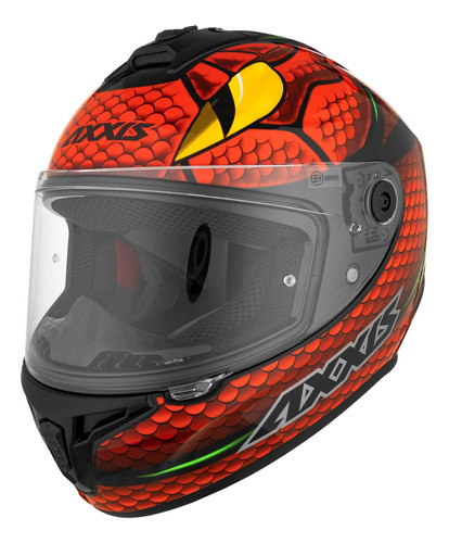 Casco Moto Axxis Draken Nahesa Rosa Gris Rojo Integral