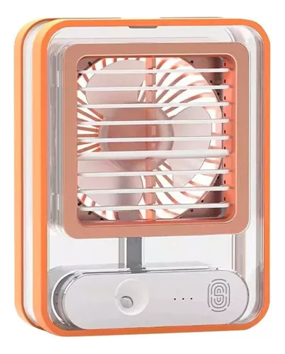 Mini Ventilador De Carga Usb Luz De Agua De Pulverización