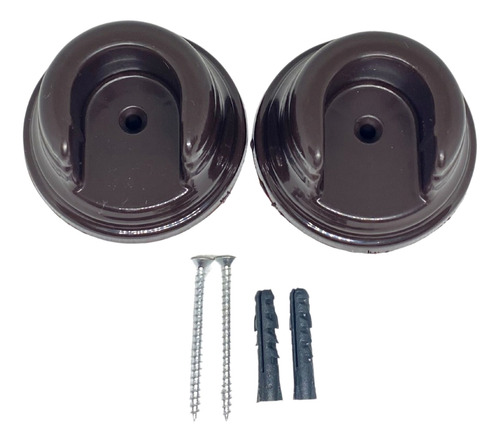 Suporte Flange Varias Cores Para Varão 19 E 28 Mm Kit Par