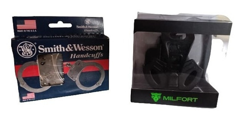 Paquete De Esposa Esmit Wesson Y Porta Esposa Marca Milfort