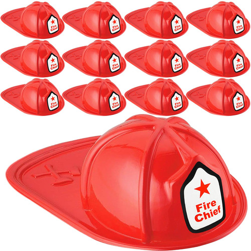 Bombero | Chief Double Axe Plastic Hat Casco De Fuego Rojo |
