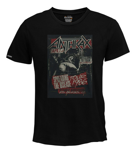 Camiseta Hombre Anthrax Banda Rock Metal Bto2