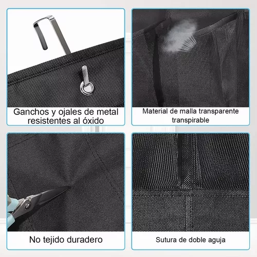 Zapatera Para Puerta De 24 Compartimentos Negro Colgante