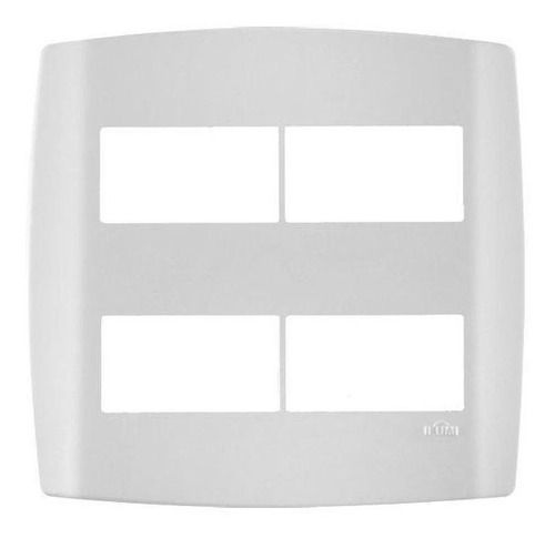 Placa 4x4 Ilumi 83070 Horizontal 4 Módulos Cor Branco