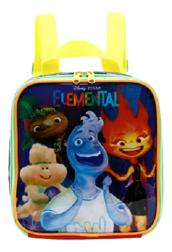 Lancheira Escolar Elementos Disney Pixar Xeryus 11754 Cor Azul Liso