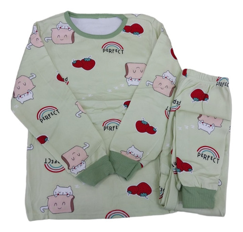 Pijama Micropolar Niña Nena Infantil Talle 6, 7 Y 8 Años