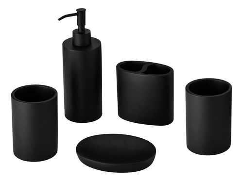 Set Accesorios De Baño Jincrop Black1