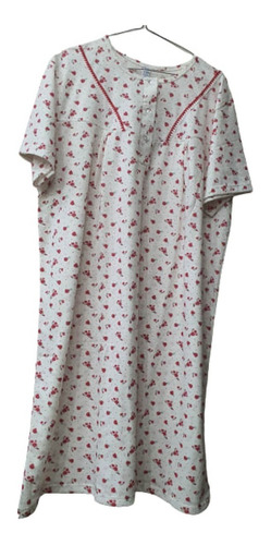 Camisón Algodón 100% Estampado Flores Mang Cortas T 60 A 64