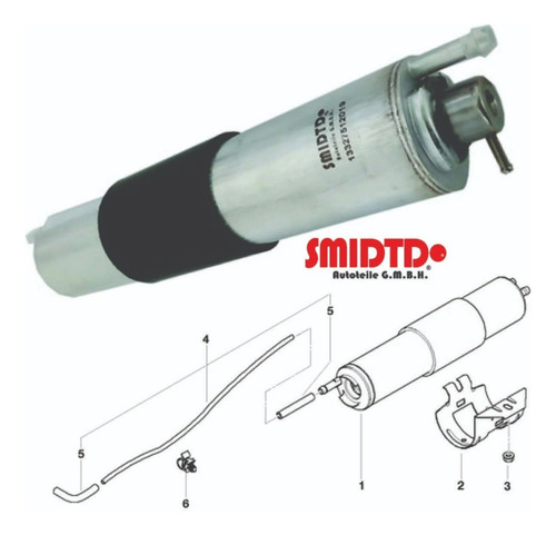 Filtro Gasolina Smidtd C/válvula Presión Bmw 320i 2003 2.2l