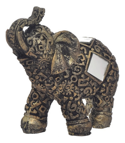 Estatua Elefante De La Suerte Llama Dinero Figura Decorativa