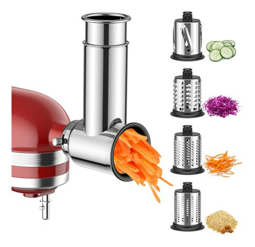 Rallador Acero Inoxidable Compatible Con Kitchenaid.