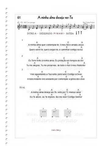 Hinário N° 5 Ccb Cifrado Para Violão - Iniciantes