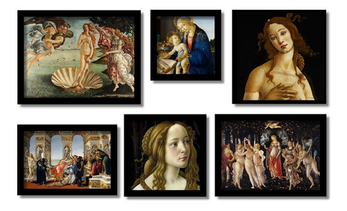 Sandro Botticelli  Quadros Mais Famosos Do Pintor Kit 6