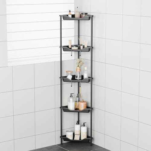 Odesign 5 Tier Floor Standing Corner Shower Caddy Organizer,