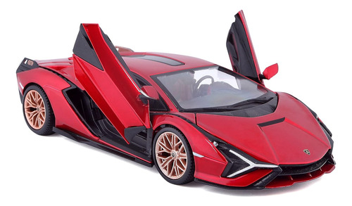 Bburago B18-21099r 1:24 Lamborghini Sian Fkp 37 Rojo, Ass...