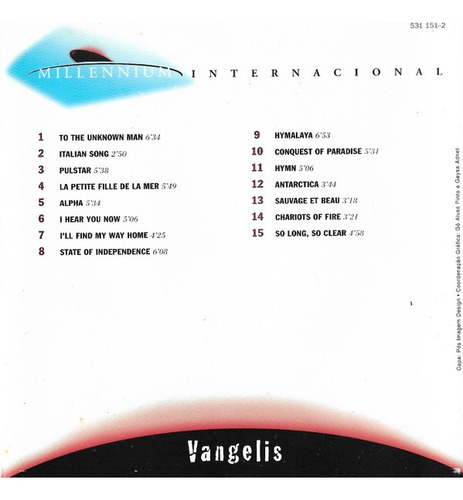 Cd - Vangelis - Portraits (série Millennium) Estandar (Usado)