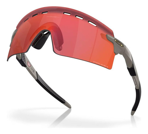 Gafas de sol Oakley, encoder Strikevented, Oo9235 08 39, color de montura: gris, color varilla, ónix mate, color de lente, linterna Trail, visera, diseño de lente única