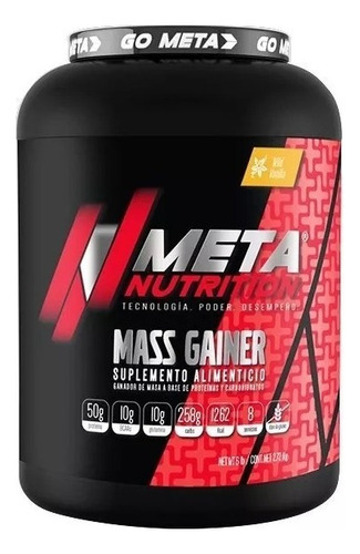 Proteina Meta Nutrition Ganador Meta Mass Gainer 6 Libras 2.7 Kg Sabor Vainilla