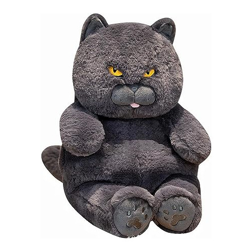 Peluche De Gato Negro Gordo, Peluche De Gatito Relleno,...